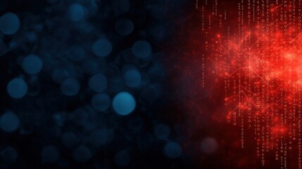 Abstract Technology Background with Binary Code and Data Network