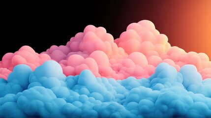 Wall Mural - Abstract Pink and Blue Cloudscape Background   Dreamy Sky Texture