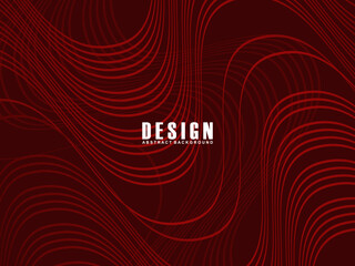 Wall Mural - Abstract red glowing geometric lines on dark red background. Modern shiny red wavy lines pattern. Futuristic technology concept, suitable for covers, posters, banners, brochures, websites, etc.