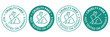 © IQ art_Design - Cruelty Free label, logo, badge, icon, sticker, symbol, emblem, stamp, green, line, flat vector, isolated illustration. Cruelty free not tested on animals label for product packaging design.