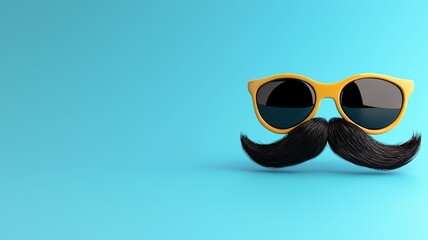 Sticker - A man with a mustache and sunglasses is the main focus of the image