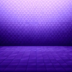 Wall Mural - Purple Geometric Background with Tile Floor