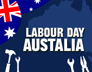 Wall Mural - Happy Australian Labor Day to all Australian workers