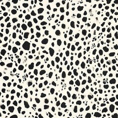 Wall Mural - Abstract Black and White Animal Print Pattern