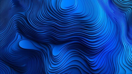 Poster - Abstract Blue Wavy Pattern