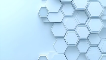 Wall Mural - Abstract Blue Hexagon Pattern