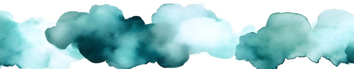 Wall Mural - Abstract Watercolor Background with Turquoise and Teal Colors