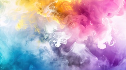 Wall Mural - Colorful_smoke_watercolor_blurred_background