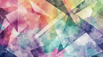 Canvas Print - Colored_geometric_watercolor_blended_background