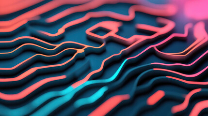 Explore a digital abstract background designed for technological operations, showcasing AI data transmission, encryption, and visual representations in scientific research.