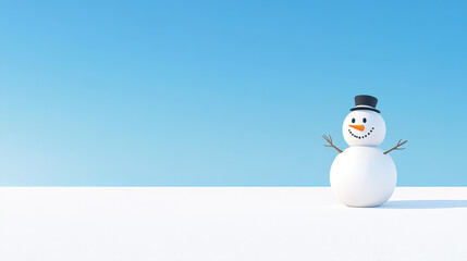 Sticker - Charming snowman character stands out against a clean backdrop, ready to spread winter joy and cheer. Perfect for festive fun