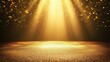 © CrazyJuke - Experience a dazzling celestial celebration with golden confetti and beams of light illuminating the night stage for joyful revelry.