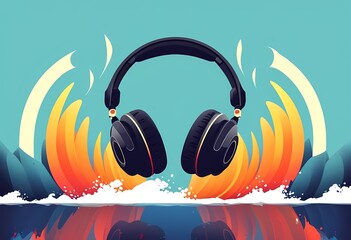 Canvas Print - headphones