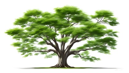 Wall Mural - Solitary ash tree against a pristine white backdrop