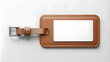 © suwatthana - Customizable luggage tag mockup with blank front for personalized design, travel, luggage, tag, customize, mockup