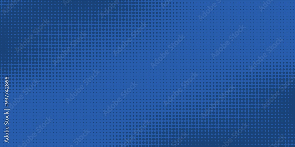 abstract blue dots pattern background with black gradient