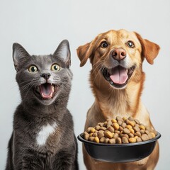 Poster - Cat & Dog Food Bowl.