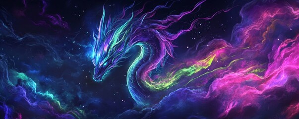 Wall Mural - Dragon abstract background