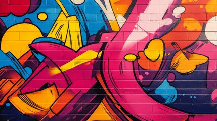 Wall Mural - Vibrant Urban Graffiti Art Abstract Background