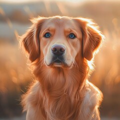 Poster - Golden Retriever Portrait.