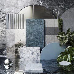 Wall Mural - Marble Water Display.