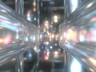 Aufkleber - Futuristic Y3K Metallic Patterns with Abstract Textures and Space-Age Aesthetic