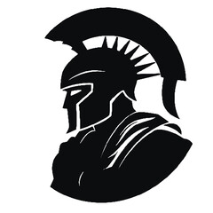 Wall Mural - Spartan Shield Silhouette Vector Illustration Transparent Background