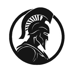 Sticker - Spartan Shield Silhouette Vector Illustration Transparent Background