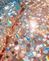 Aufkleber - Vibrant Sparkling Sequin Abstract Background with Colorful Reflections and Light Effects