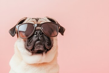 Sticker - Pug in Sunglasses.