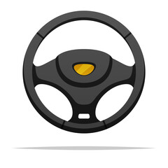 Wall Mural - Steering wheel vector isolated illustration