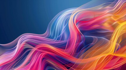 Wall Mural - abstract colorful background with a rainbow twisted ribbon
