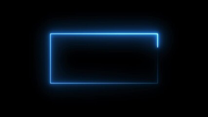 Abstract Neon Line Loading Frame Animation -4k video.