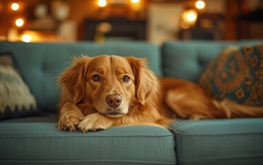 Wall Mural - Golden Retriever Relaxing.