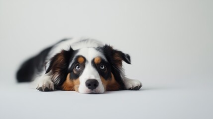 Canvas Print - Dog with Blue Eyes.