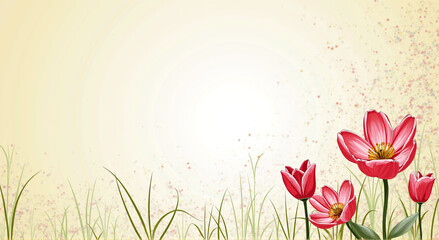 Poster - spring flower background