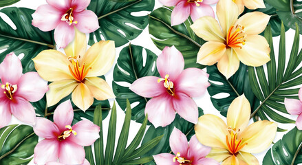 Wall Mural - flowers background