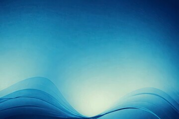 Wall Mural - A blue ocean with a white sun in the sky