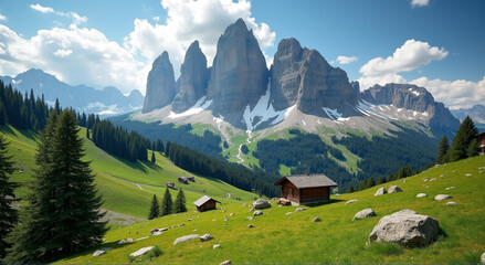 Wall Mural - swiss alpine landscape