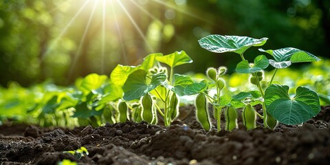 Poster - sprout growing in the soil