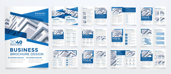 Wall Mural - annual report template with modern concept and minimalist layout use for business profile and produc
