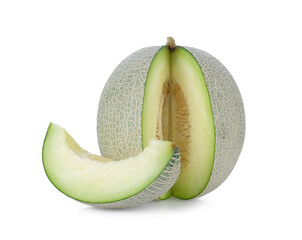 green cantaloupe or melon isolated isolated, png