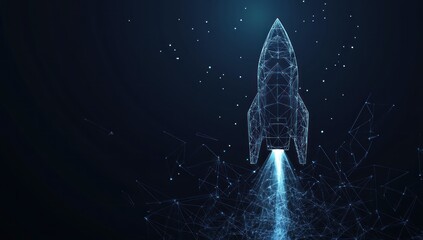 abstract rocket launch