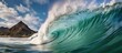 © naila mutmainah - A Perfect Turquoise Wave Crashing in the Ocean