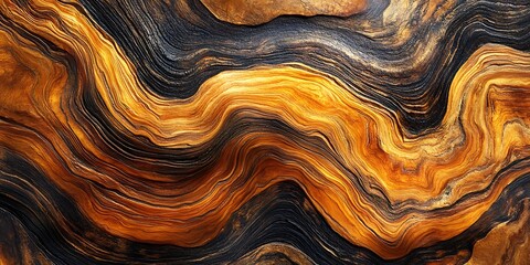 Wall Mural - Abstract wood texture with flowing patterns and colors.