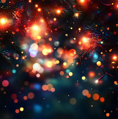 Christmas light decoration background, abstract christmas background