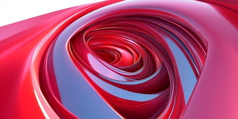 Wall Mural - Abstract swirling red and blue shapes in a dynamic design.