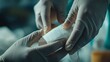 © ckybe - A close-up image captures the meticulous care involved in expertly dressing a wound, highlighting the importance of precision in first aid.