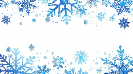  Festive Christmas background featuring blue snowflakes on pristine white, simple vector illustration.perfect for Christmas and seasonal designs, holiday cards, and winter-themed marketing materials.
