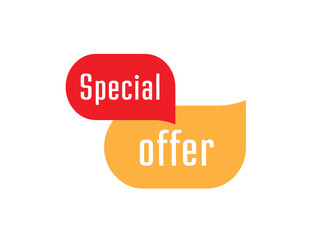 Wall Mural - Special offer sign on white background	